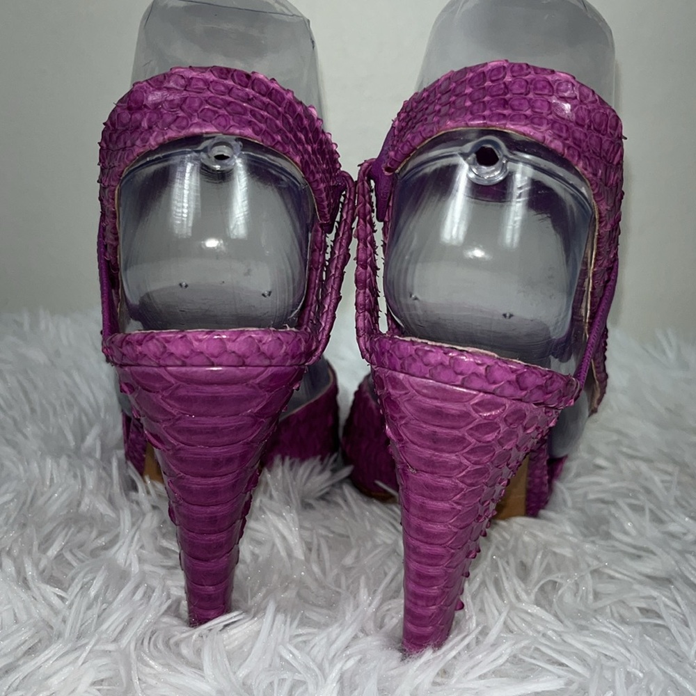 Chloe Purple Python Heels - image 7